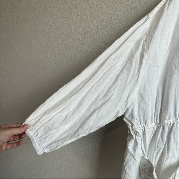 Urban Outfitters Emma Anorak Jacket White Oversized Linen Blend Medium-Large - Picture 3 of 11